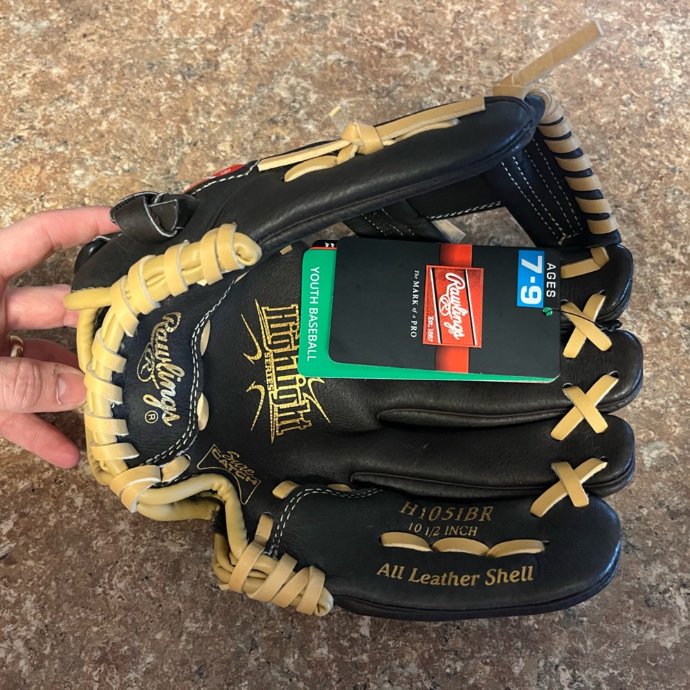 *NWT* Rawlings Youth Baseball Glove - All Leather Highlight Series, Age 7-9 - Picture 2 of 6